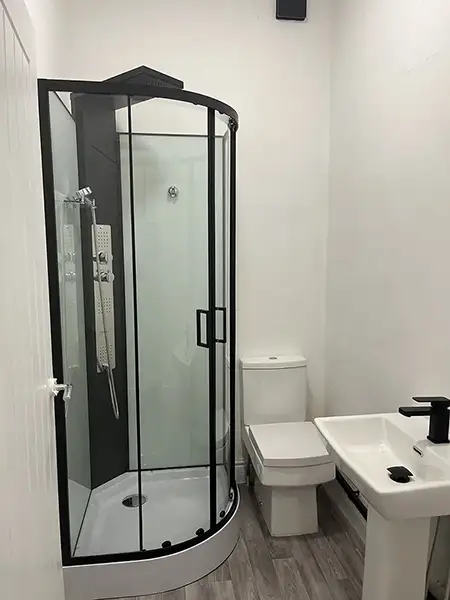bathroom after work